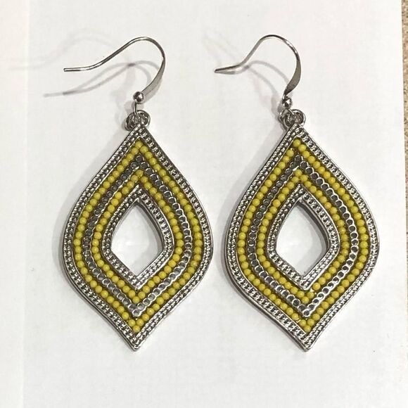 Bohemian Boho Beaded Hoop Dangle Earrings (a)86 - Picture 1 of 8